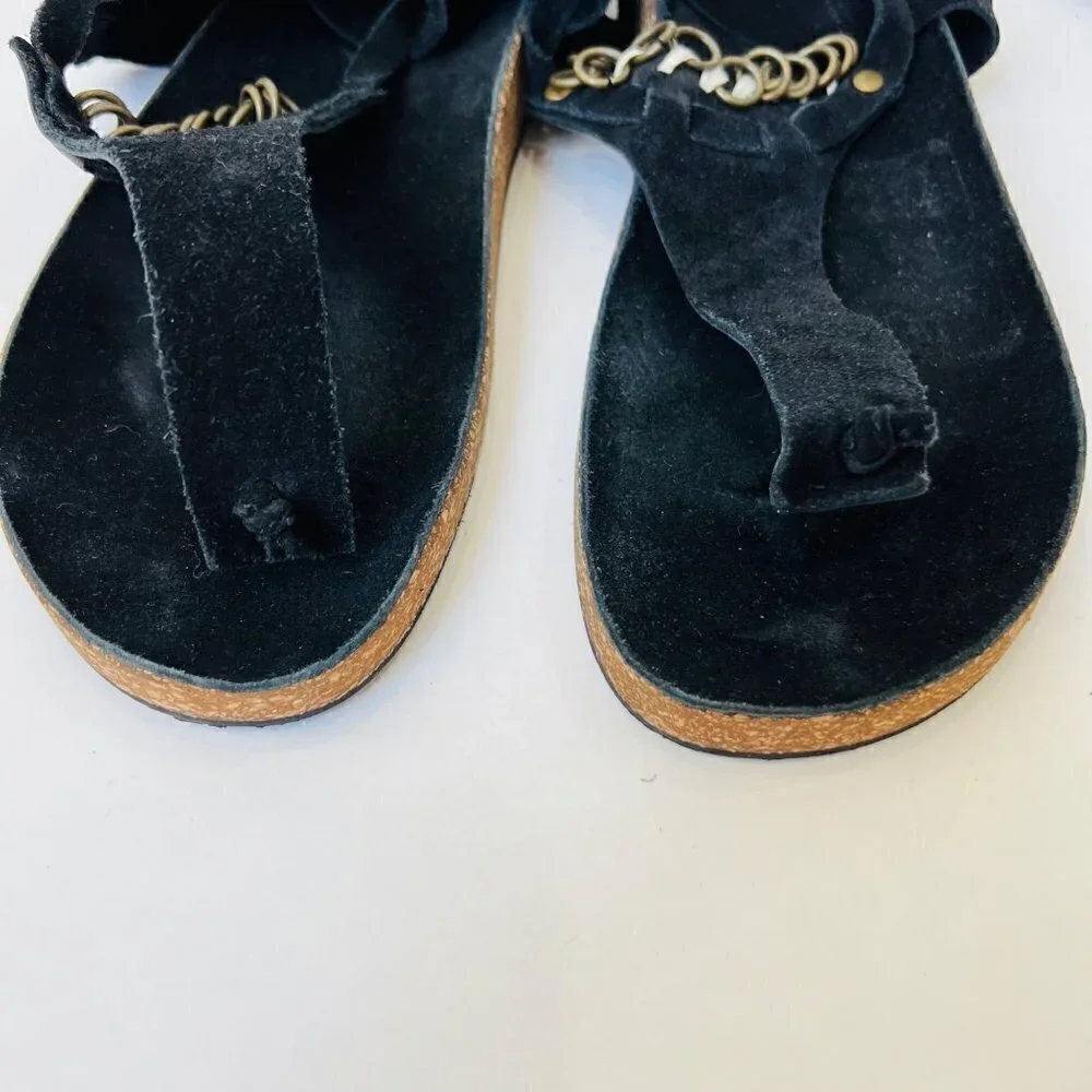 Free people Collins wrap suede sandals Size 39